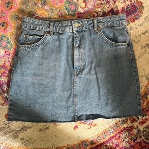 Topshop Denim Short Skirt